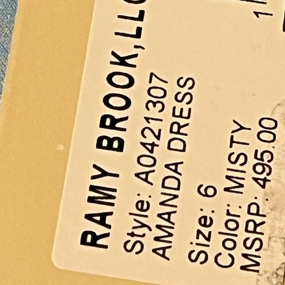 Ramy Brook New with tags Women’s size 6 Amanda dress Elegant Blue Halter misty - Picture 10 of 12